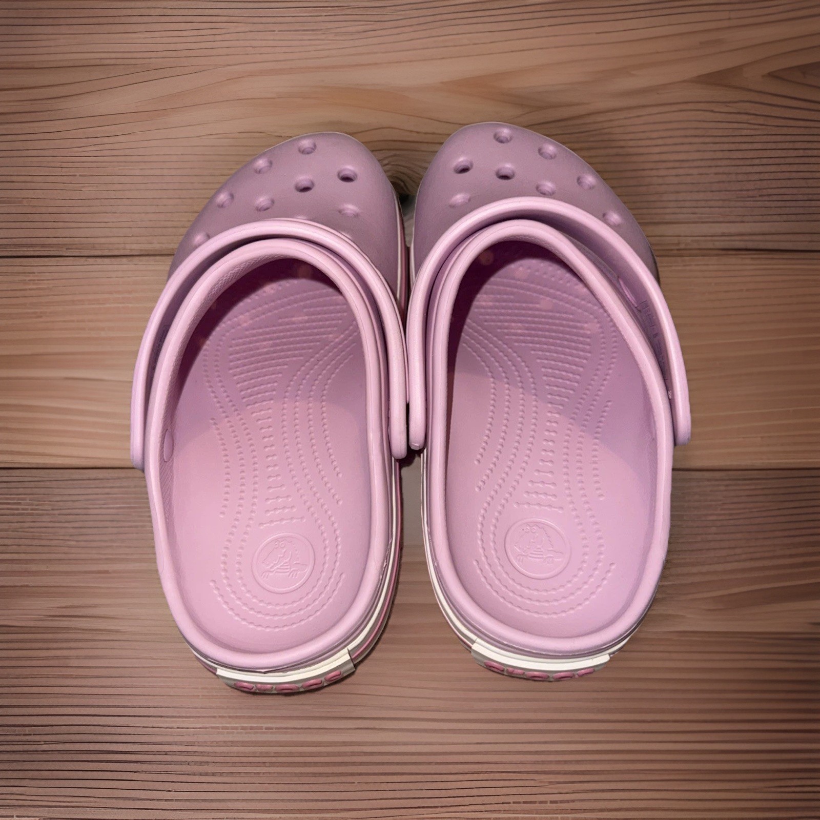 CROCS Kids Crocband Clogs Youth/Juniors Girls J-3 Ballerina Pink