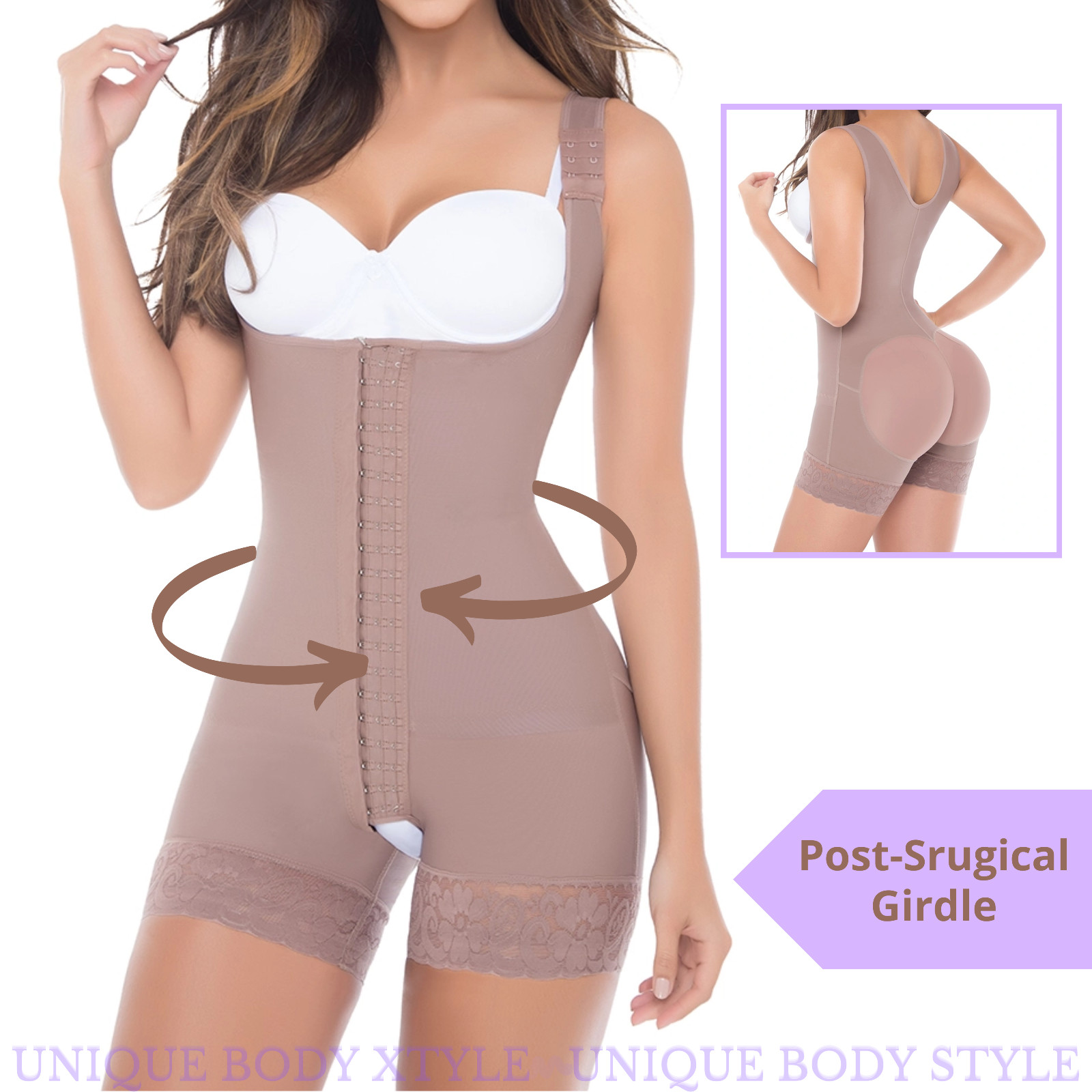 Ann Slim 3303 Powernet Shapewear Wide Shoulder Straps Fajas Colombianas