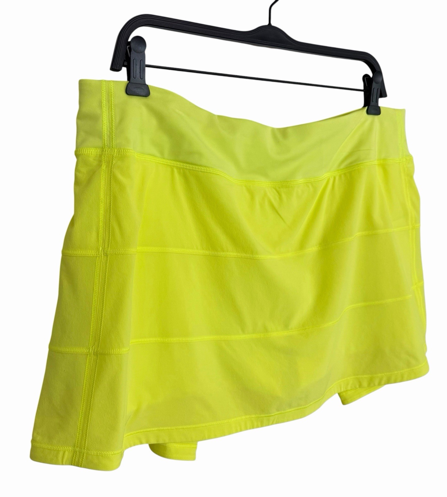 Lululemon Pace Rival Mid-Rise Skirt Skort Electric Lemon Yellow Size 14