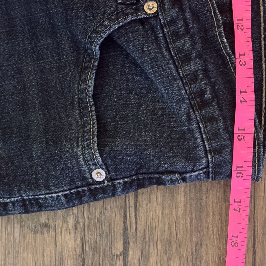 Signature Levi Strauss Mens S37 Slim Fit Jeans W33 L30 Dark Denim Stretch