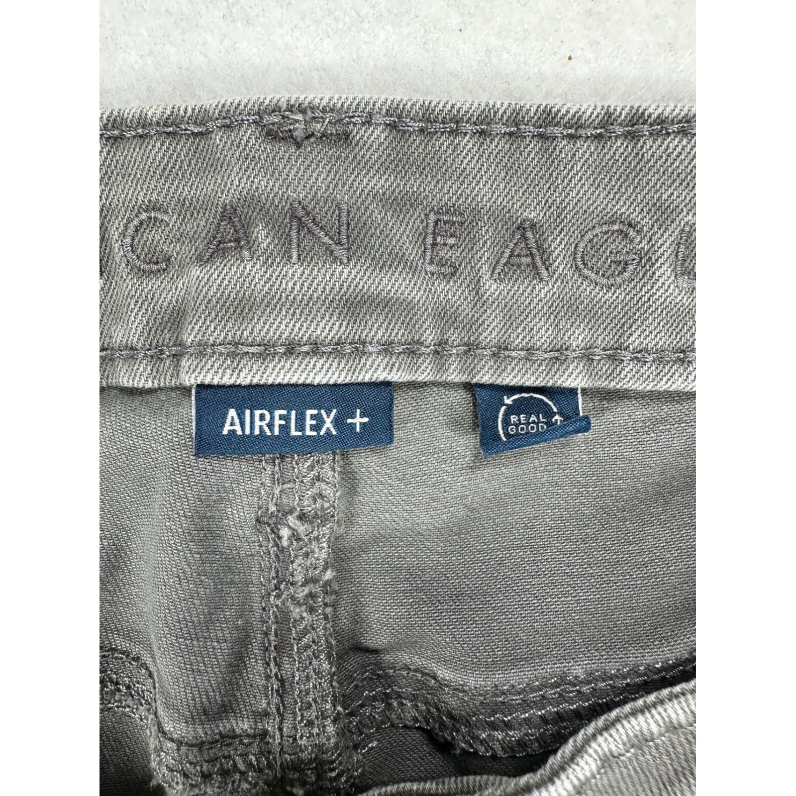 American Eagle Airflex+ Jeans Mens 34×30 Gray Real Good Stretch Denim Pants