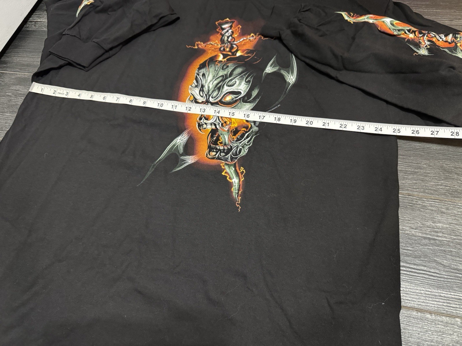 NWOT 2008 Hot Leathers Harley Motorcycle Long Sleeve Shirt Skull Sword Snake