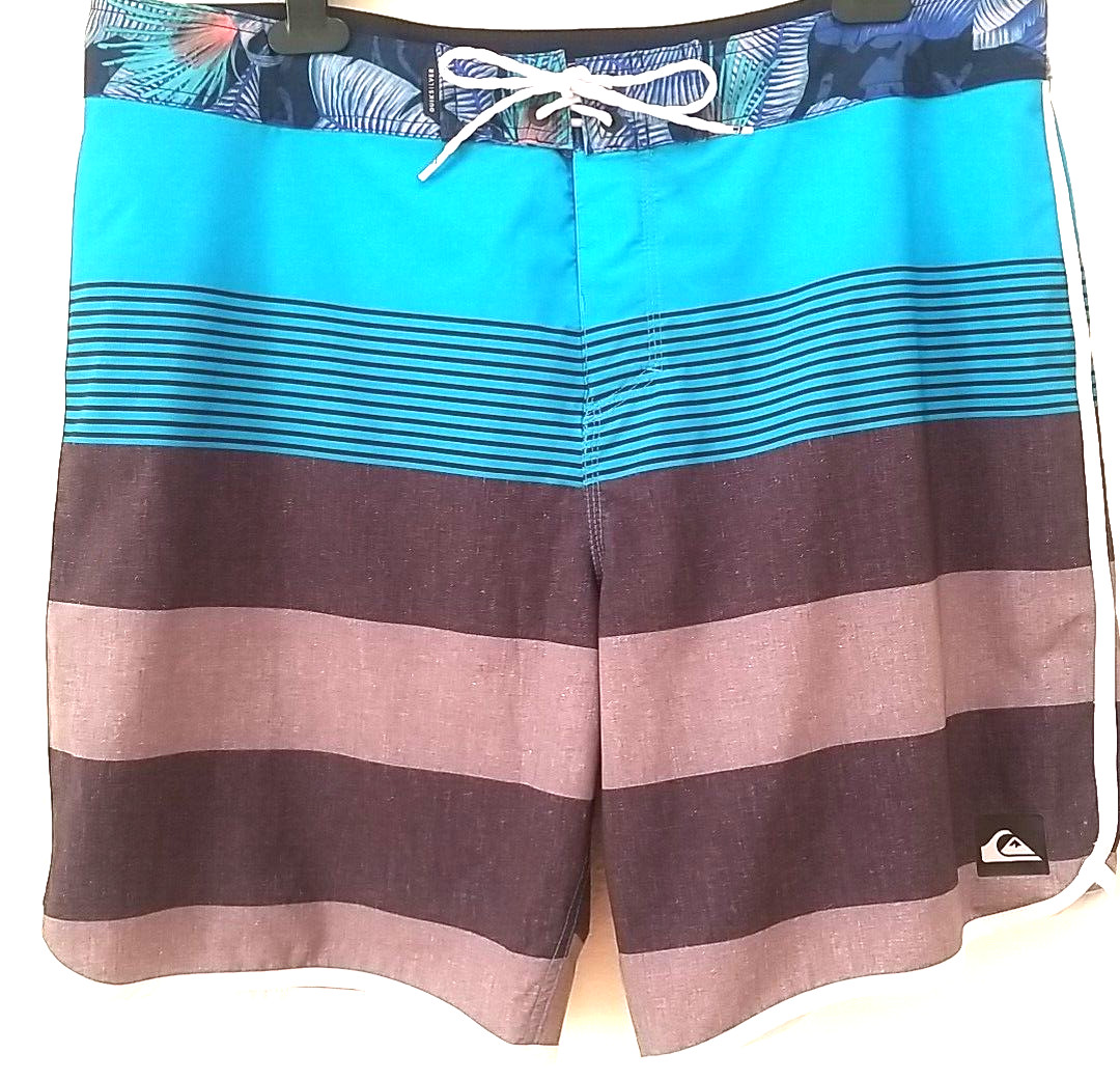 Quiksilver Board Shorts Men 38 AG47 Dry Flight High Line 4 Way Stretch Trunks