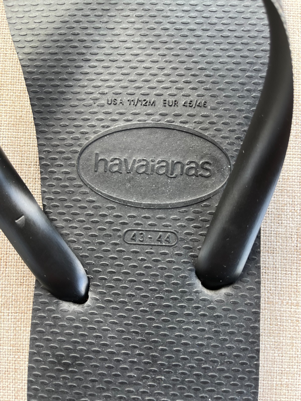Havaianas Top Flip Flops, Black , Men’s US 11/12 – Brand New