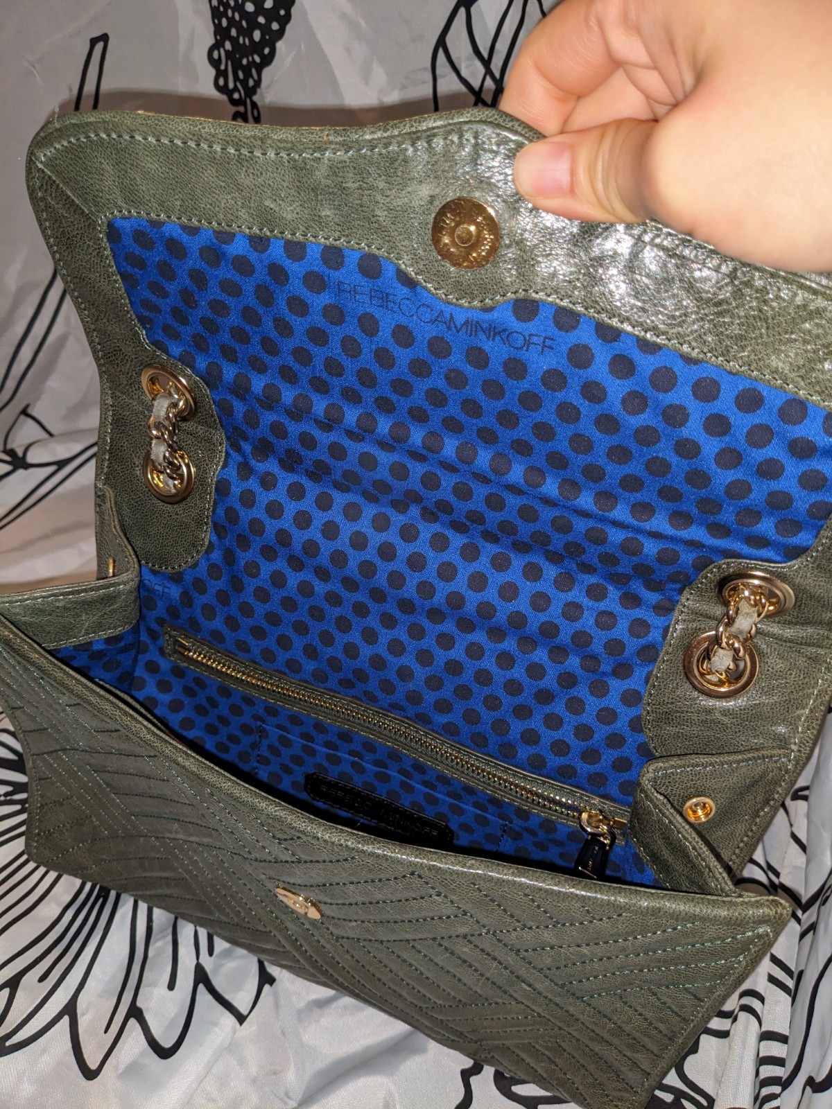 Rebecca Minkoff quilted shoulder bag Olive Green