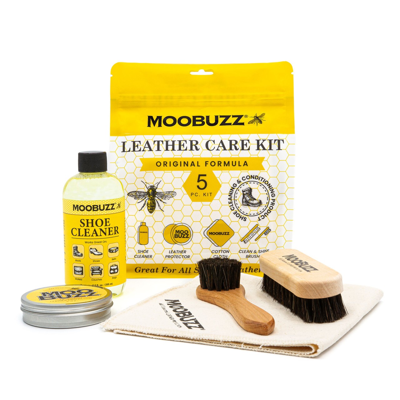 Moo Buzz – Leather Care Kit (5 Piece Kit)