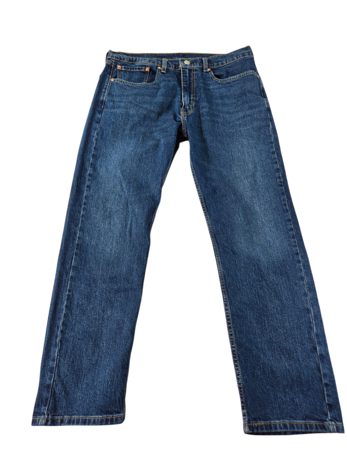 Levis Mens 36×30 505 Jeans Dark Wash Straight Leg Stretch