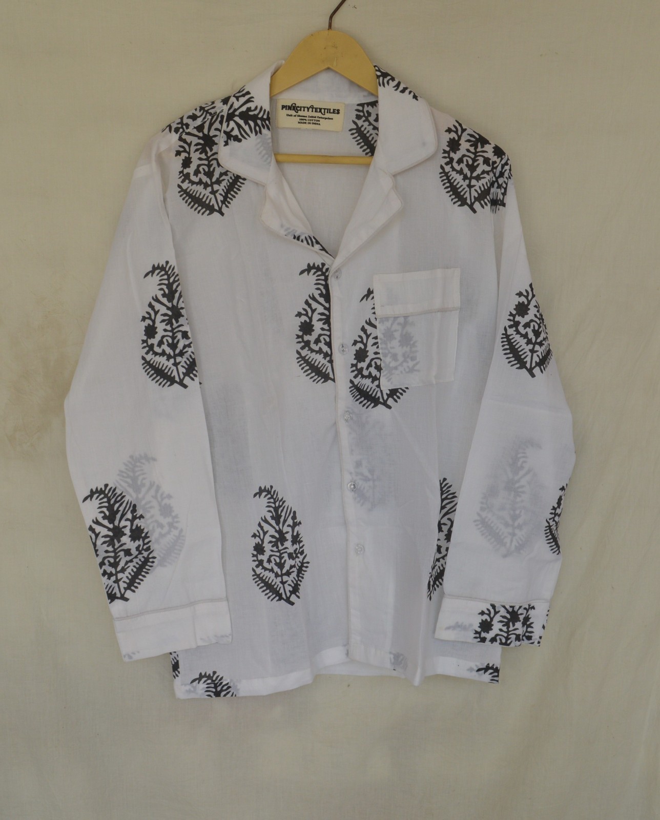 Large Size Unisex Pajama Set Hand Block 100%Cotton TARRIF FREE✅0% CHARGE PJ-44