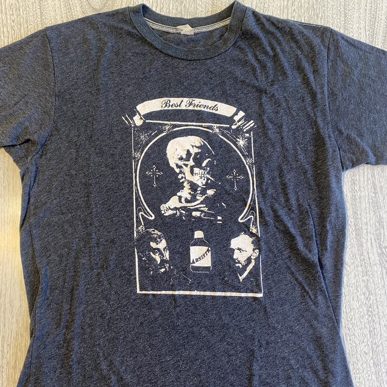 Rare Vintage Van Gogh x Gauguin Absinthe ‘Best Friends’ Art T Shirt Size M