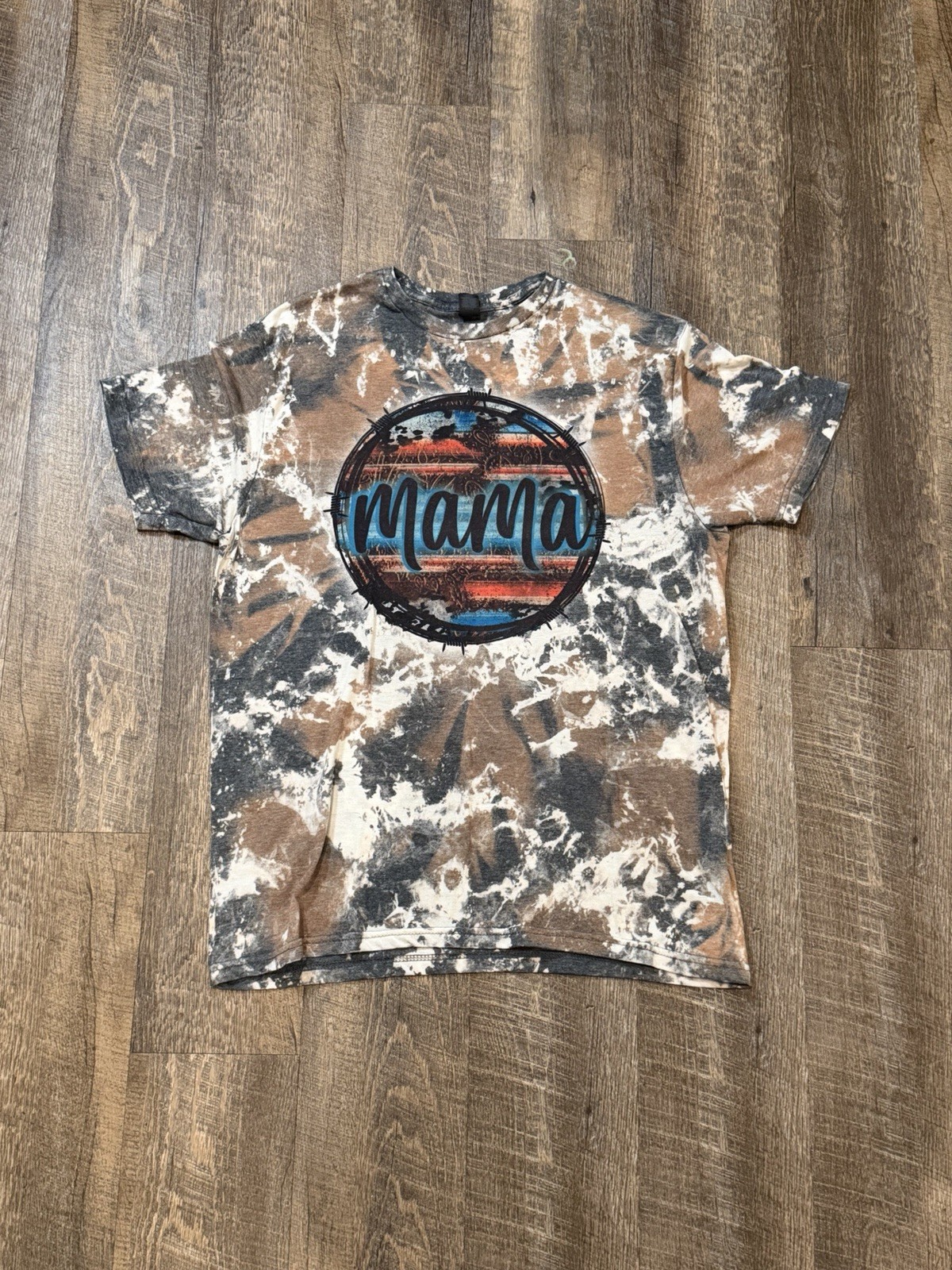 Mama Bleach Dye Graphic T Shirt Womens Western Country Boutique Tee