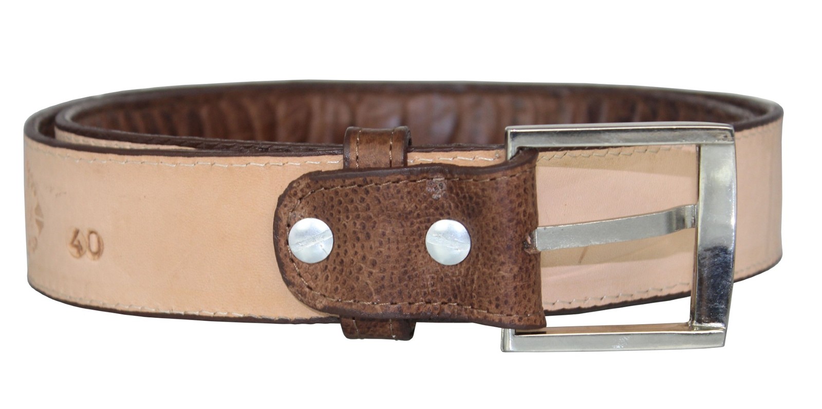 Brown Western Cowboy Belt Full Ostrich Leg Print Leather Removable Buckle Cinto