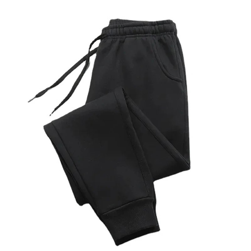 Men’s Casual Pants Autumn Winter Fleece Sweatpants Men Running Jogger Sports
