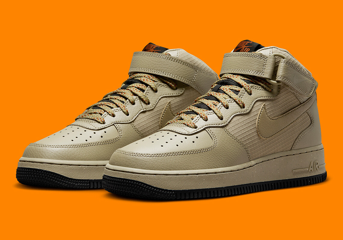 Nike Air Force 1 ’07 Mid Neutral Olive Khaki Black FB8881-200 6.5 Men = 8 Women