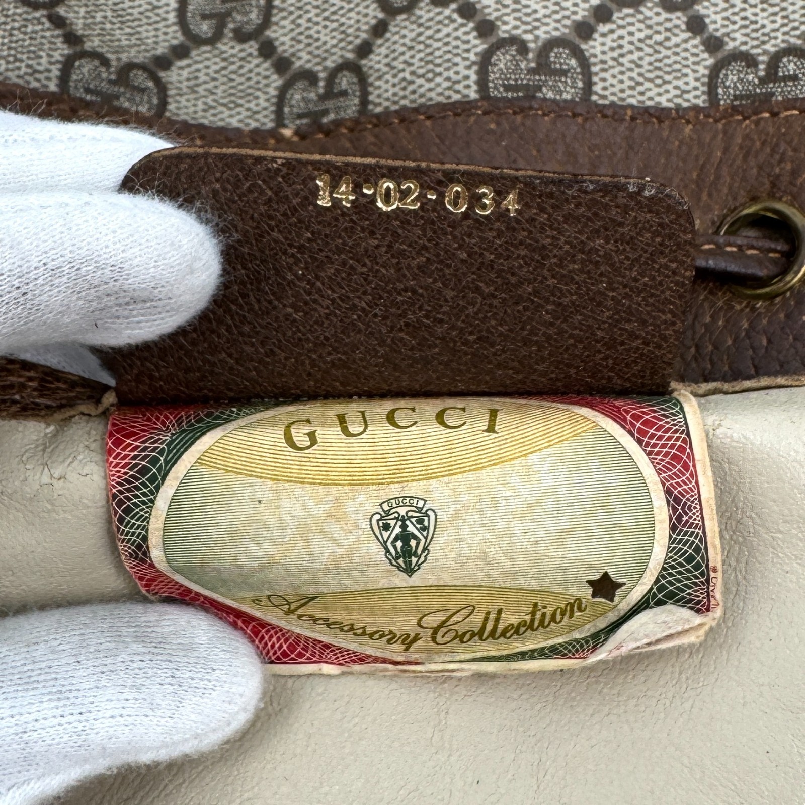 Vintage GUCCI Sherry Shoulder Bag Drawstring GG