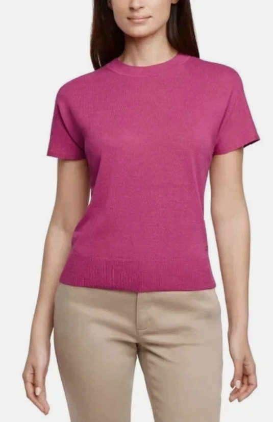Banana Republic Women’s Linen Blend Short Sleeve Top SIZE SMALL PINK