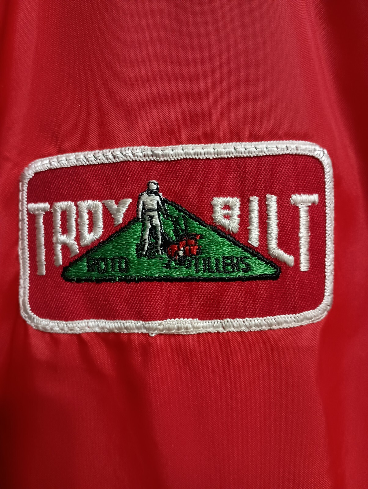 Sports Master Troy Bilt Mens Red Lightweight Snap Up Windbreaker Size Small