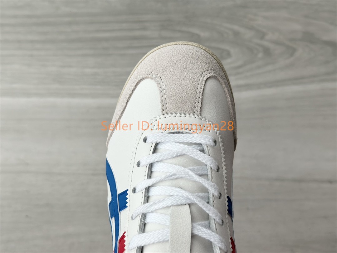 2026 NEW! Onitsuka Tiger MEXICO 66 White Blue Red DL408-0146 for Mens Womens