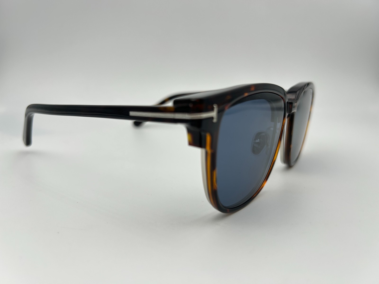 Tom Ford Sunglasses TF5683-B 052 Havana Gold Gray 54 18 145 Clip on Blue light