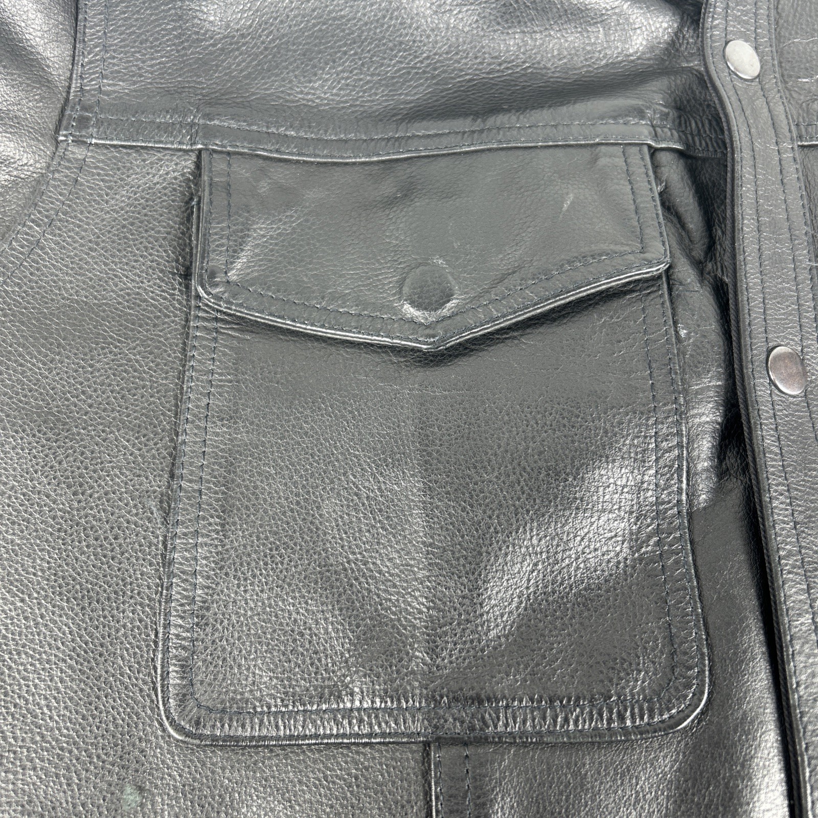 Vintage Men’s Genuine Leather Jacket (XL ~ Fits Like L) Name of Quality Products