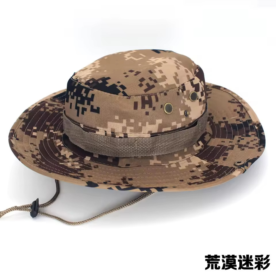 Boonie Bucket Hats Outdoor Fishing Hunting Wide Brim Mesh Camo Safari Sun Cap