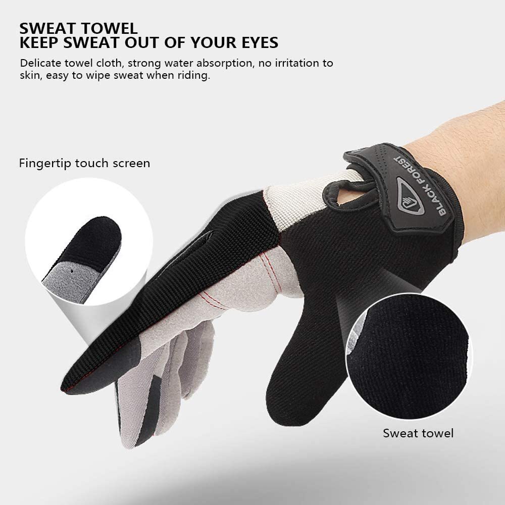 Men Women Full Finger Touch Screen Cycling Gloves MTB DH Mountain Bike Gloves US