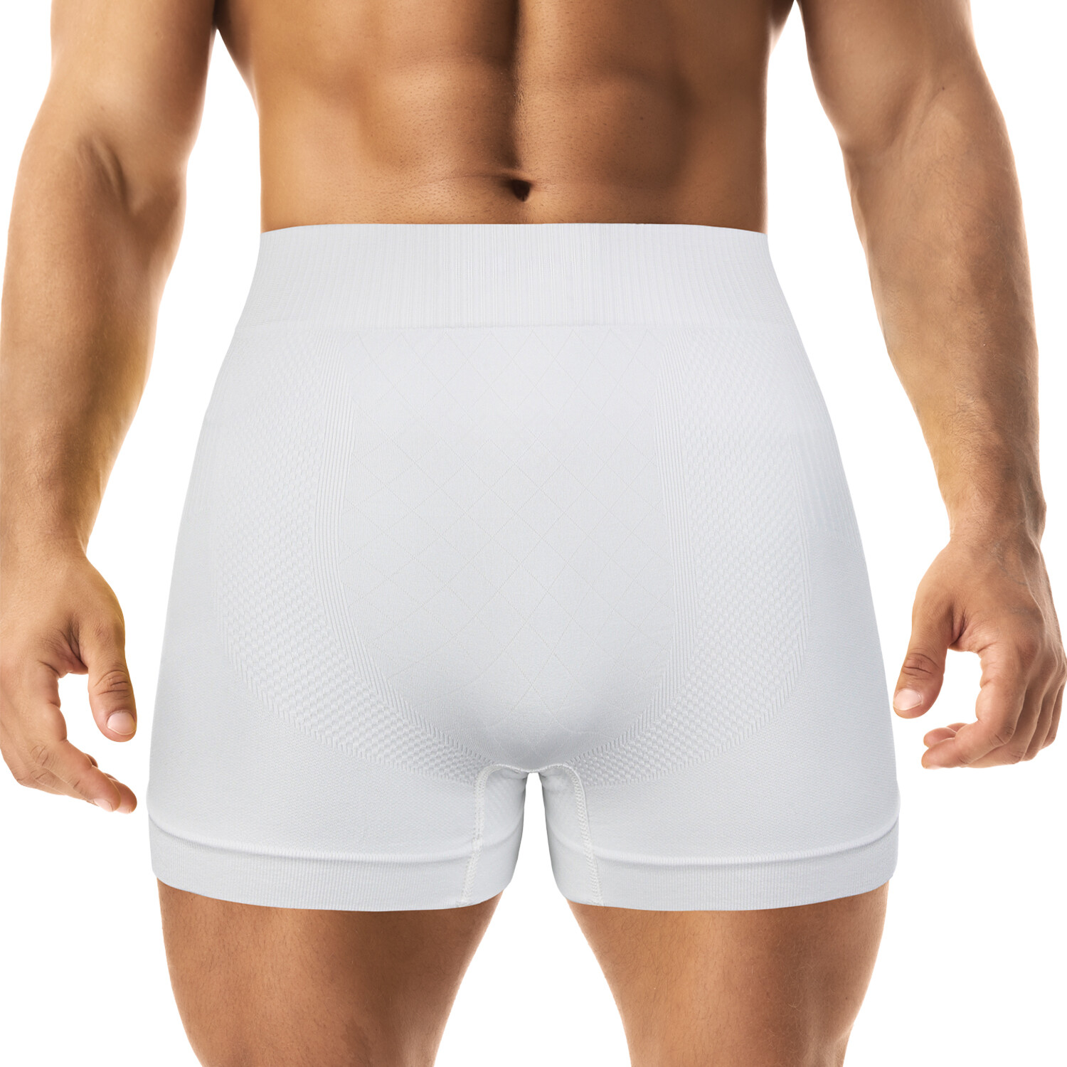 4 Pack Men Seamless Boxer Briefs Shorts Underwear Breathable Soft Stretch Trunks