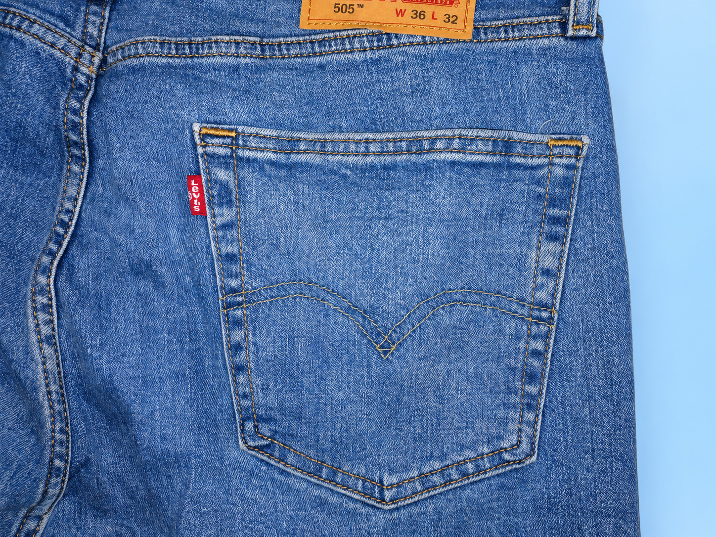 Levi’s 505 Regular Fit Jeans Men’s W36 L32 Blue Denim Straight Leg Classic