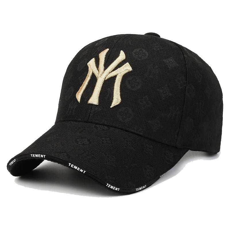 Men Women Casual Baseball Peaked Cap Adjustable Hat MY color BLACK with GOLD