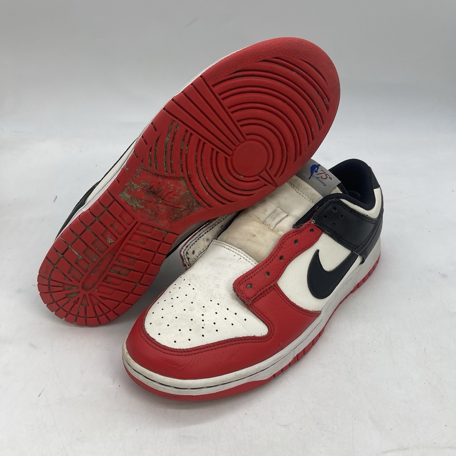 Nike Dunk Low EMB NBA 75th Anniversary Chicago Shoes Mens 10 (DD3363-100)