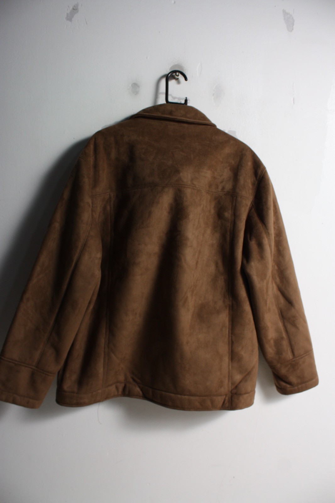 Greenwoods Mens Faux Suede Jacket Brown – Size Large L (G17) New