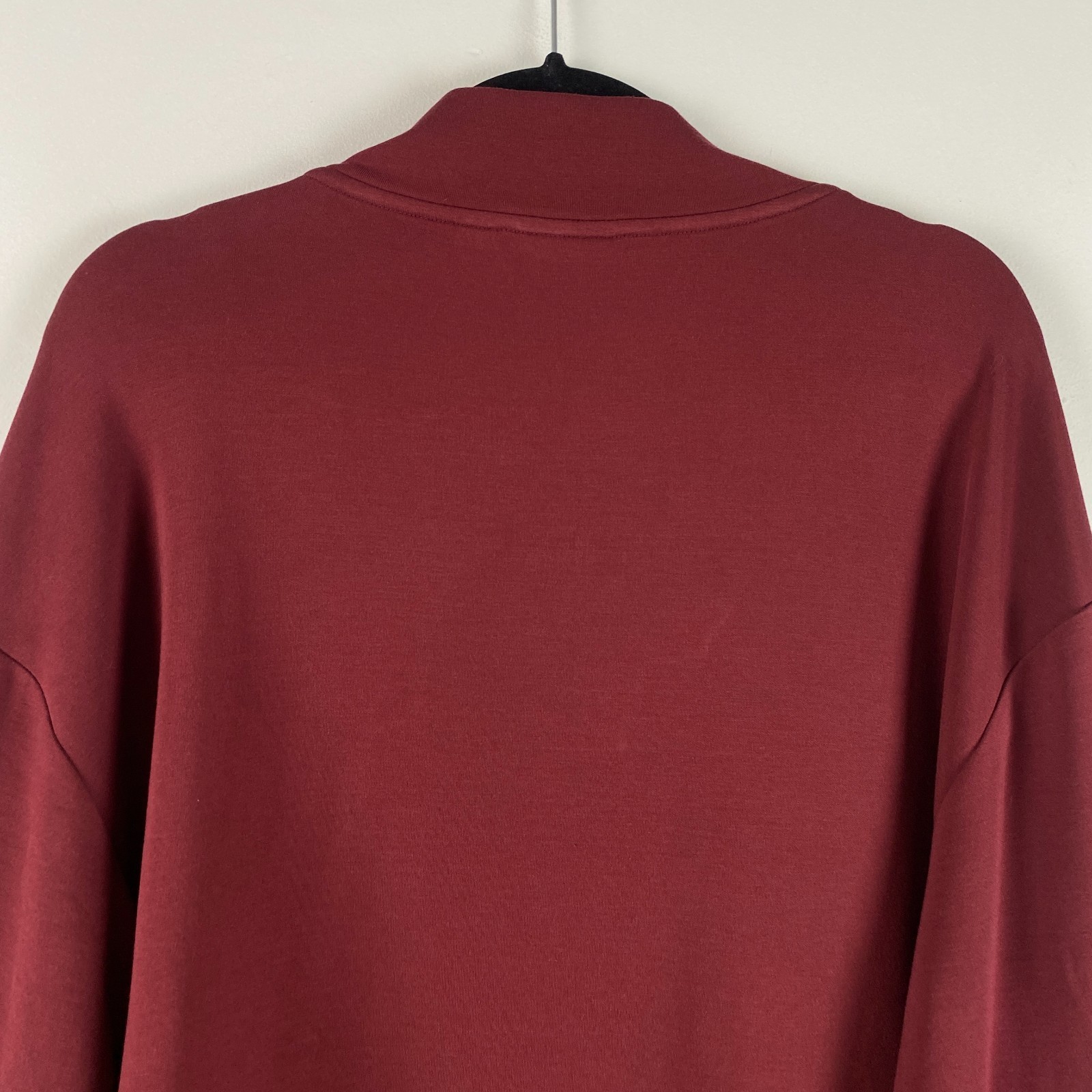 Varley Betsy Sweat Doublesoft Cowl Neck Drawstring Hem Red Sweatshirt XL
