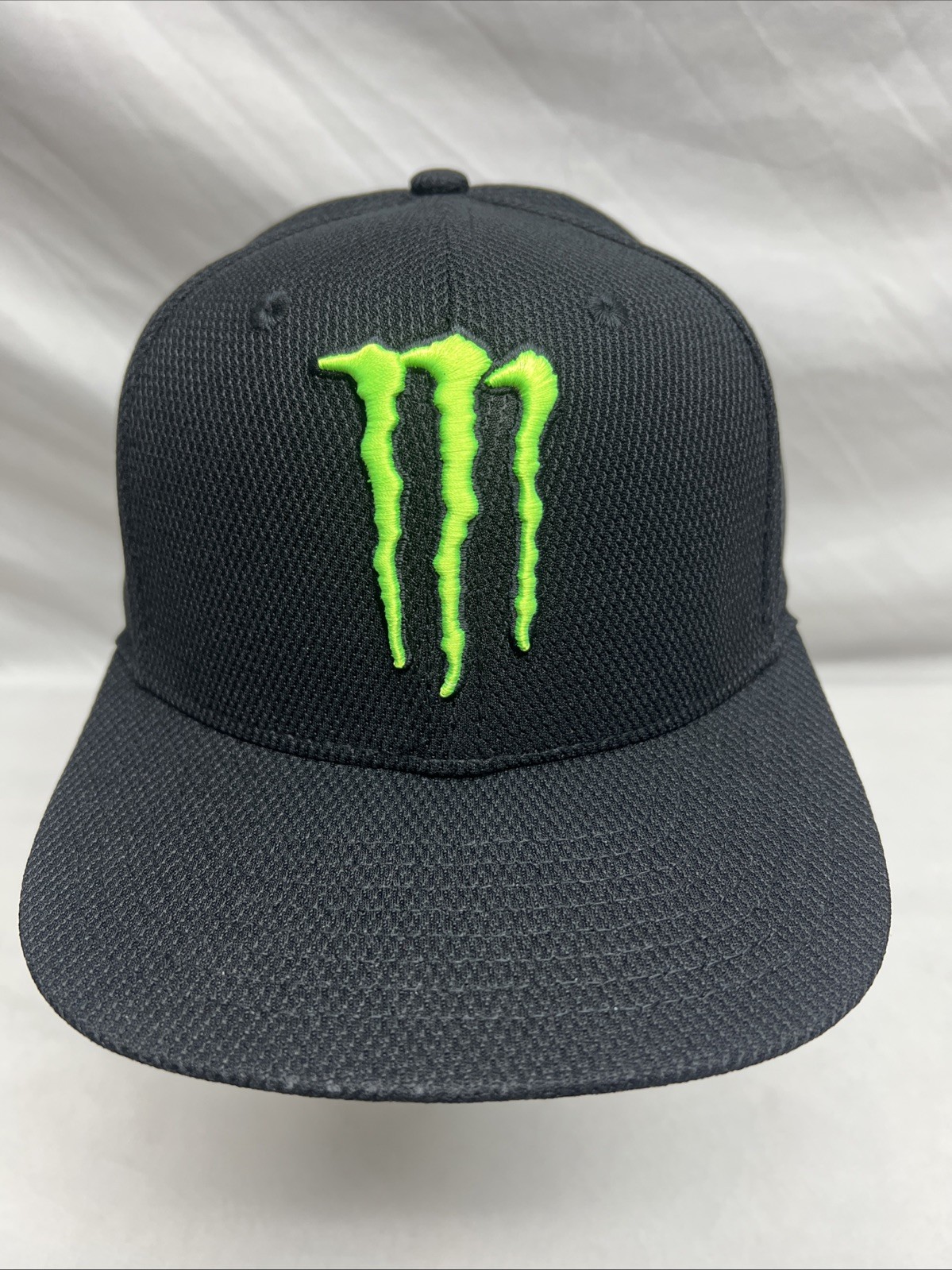 Monster Energy Diamond SnapBack Hat Black/Green Stitch