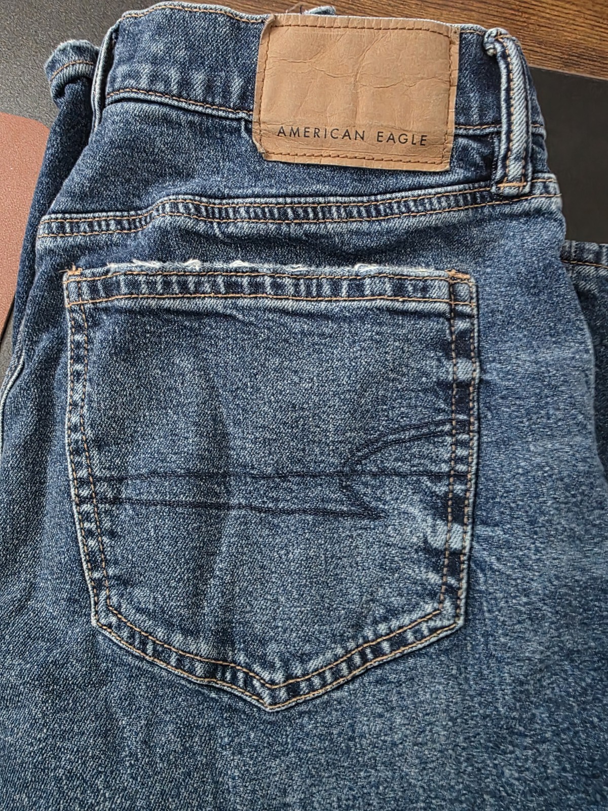American Eagle AE Ex-Boyfriend Jeans Women’s 6 Short Blue Strigid Low Rise New