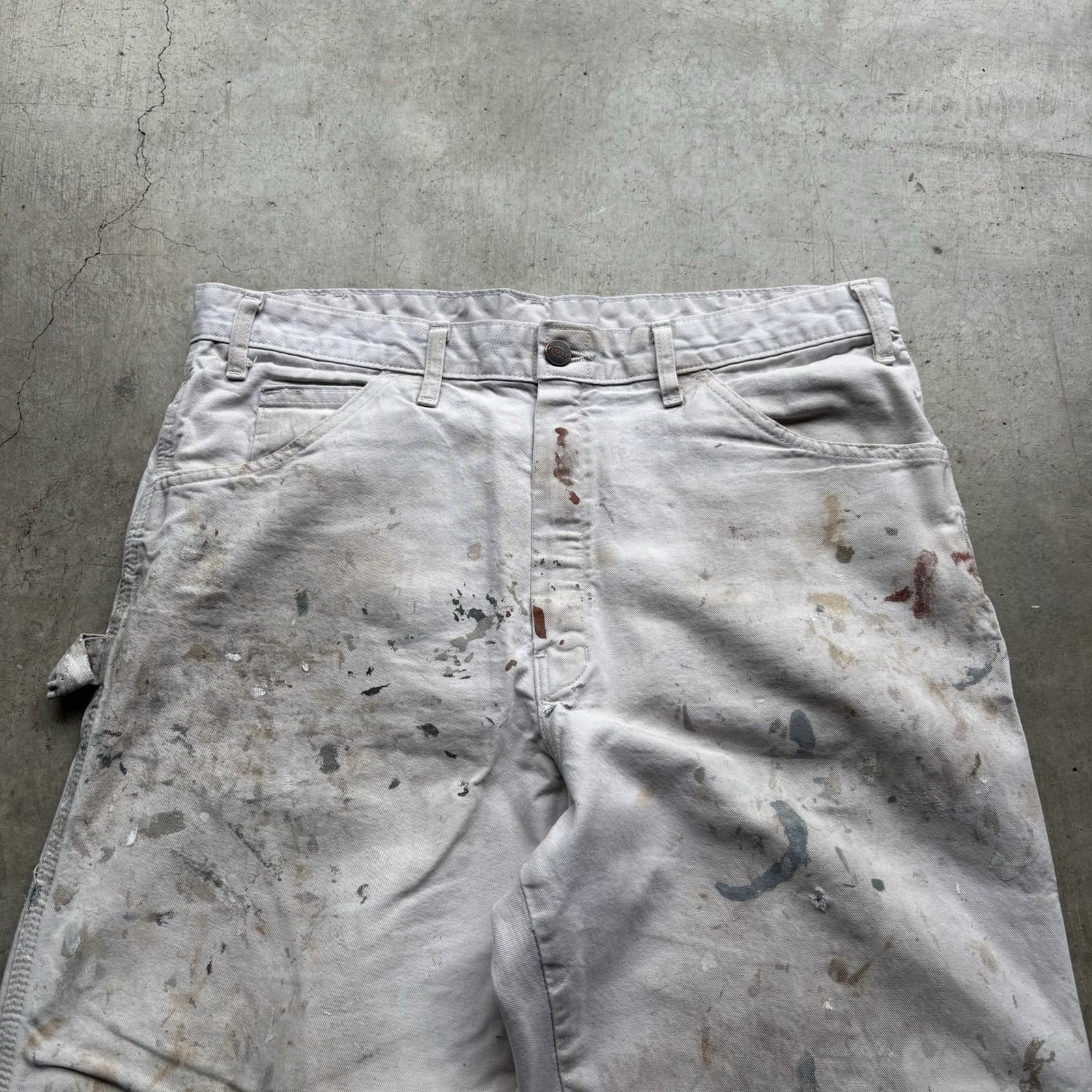 Dickies Men’s Work Pants 34×30 White Cotton Canvas Utility Painter PCSWWH