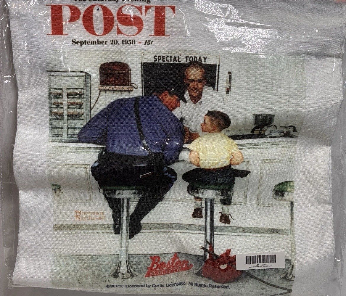 Boston Scally – The Runaway Patchwork – Norman Rockwell – Size M/L – W/ Dustbag