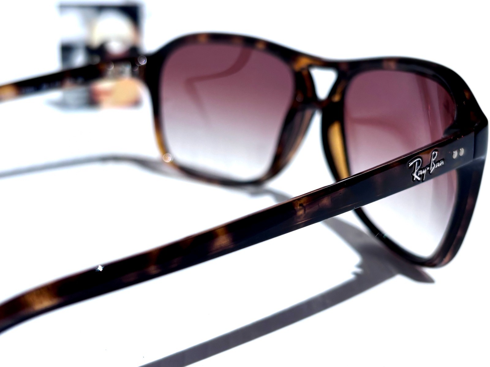 Ray Ban CATS 4000 Light Havana GRADIENT Crystal Brown Sunglass RB 4128 710/51