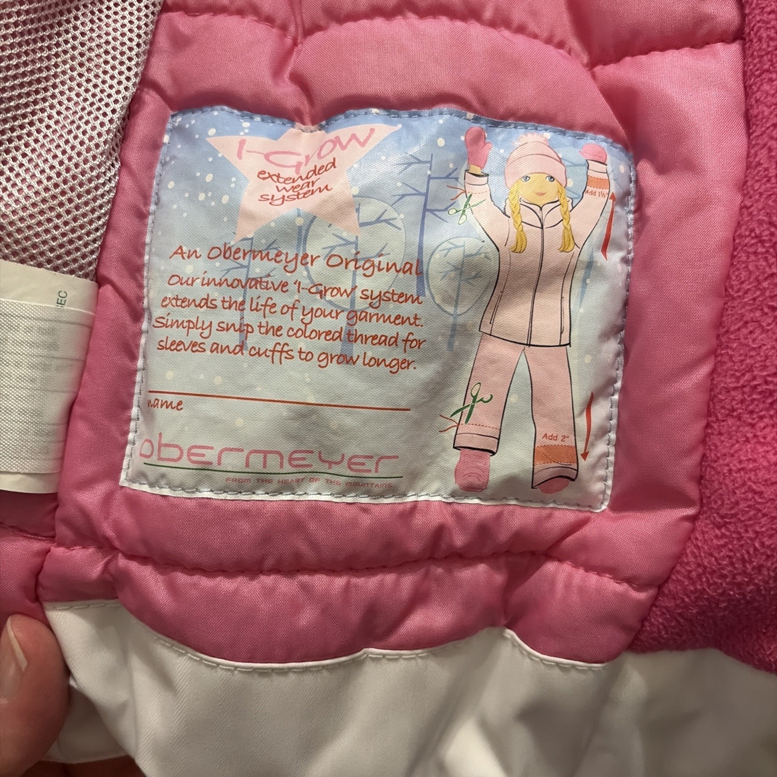 Obermeyer Girls Size 5 Kismet Ski Jacket Snow Coat detachable hood
