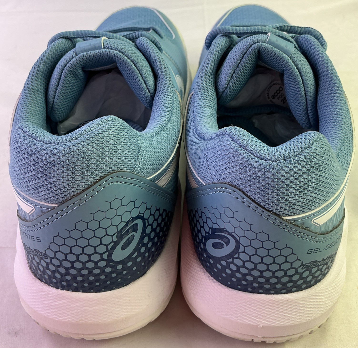 Asics Men’s Gel Dedicate 8 Pickleball Shoes-Saba Blue/White-Size: 9.5