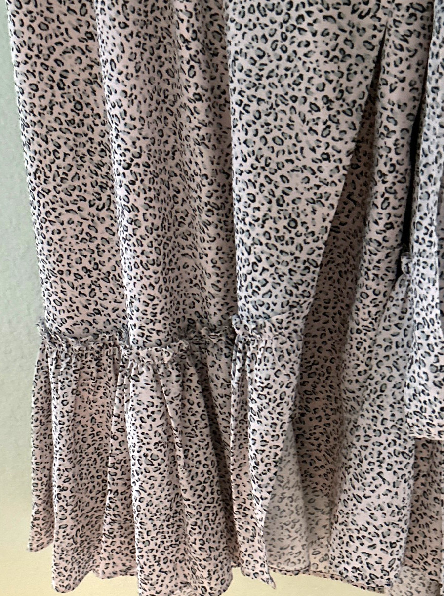 AllSaints ~ Rene Leopard Print Wrap Dress ~ 6 ~ Silk