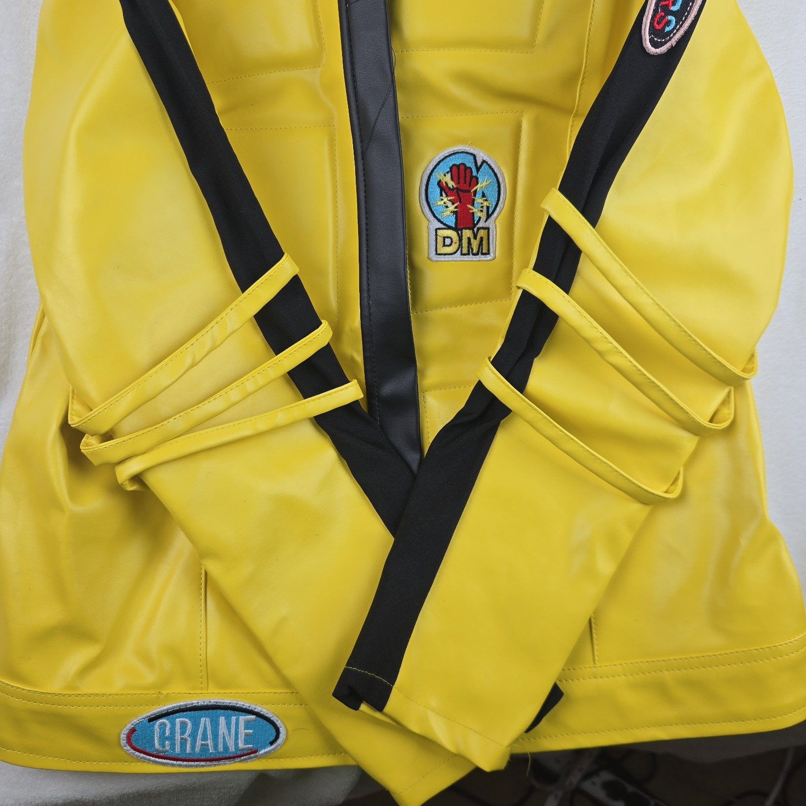 Kill Bill Vol I &II Miramax Uma Costume Jacket Faux Leather Yellow Large Cosplay