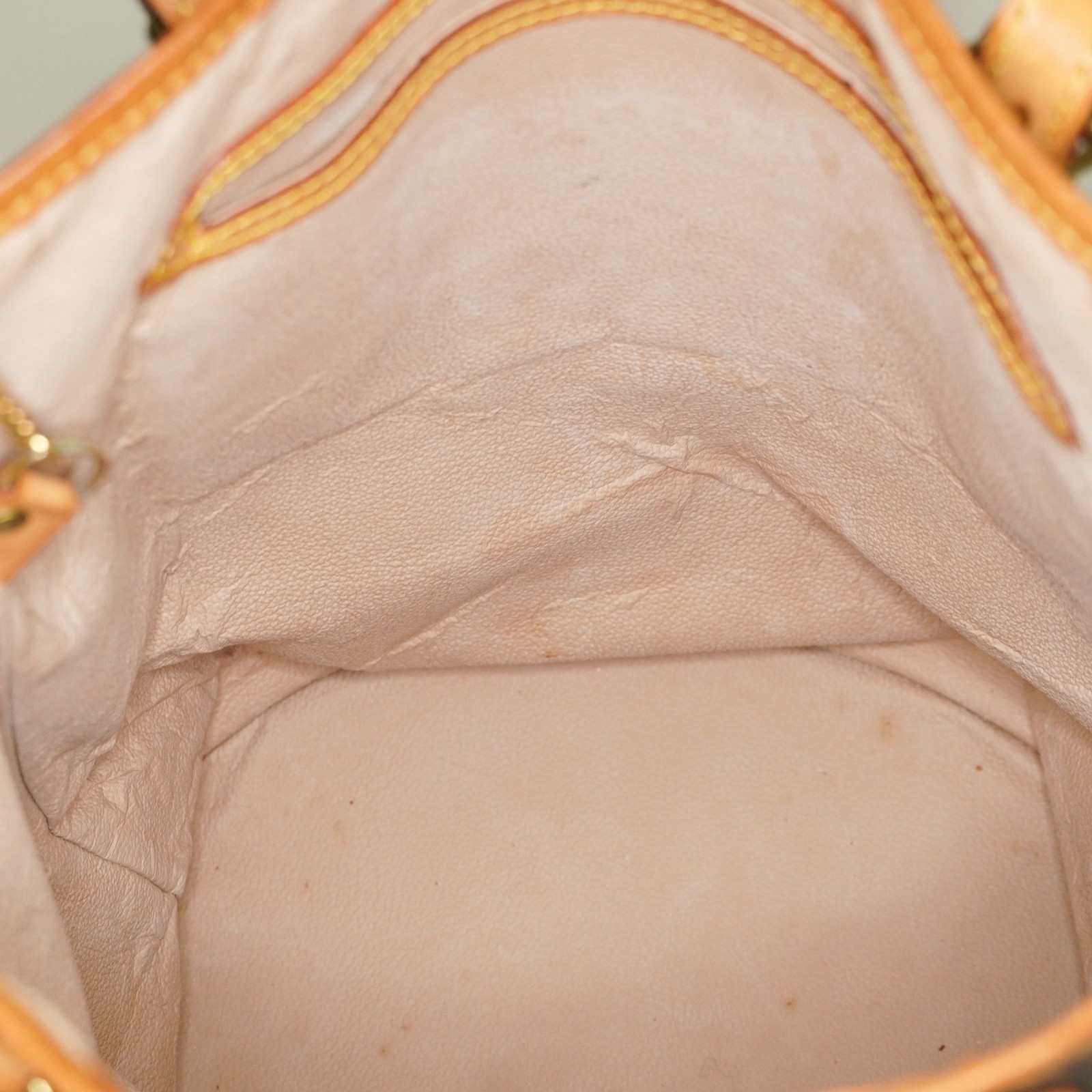 Louis Vuitton Monogram Bucket GM M42236 Tote Bag Brown w/Pouch Used 07E072420019