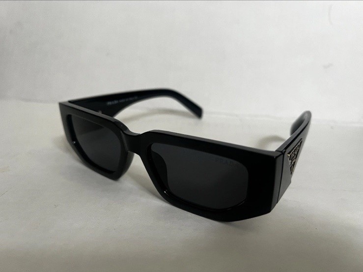 PRADA PR 09ZS 1AB5S0 Unisex Rectangle Sunglasses – Black/Gray