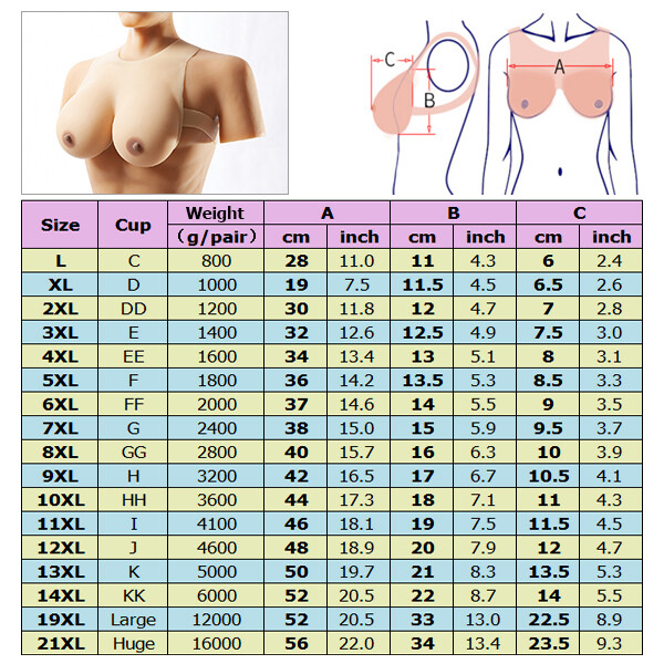 IVITA Full Silicone Breast Forms F Cup Big Boobs Transgedner Bra Enhancer