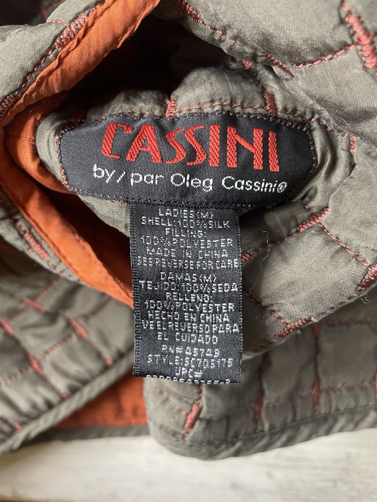 Oleg Cassini 100% Reversible Quilted Jacket Lightweight Women’s Size: M GUC
