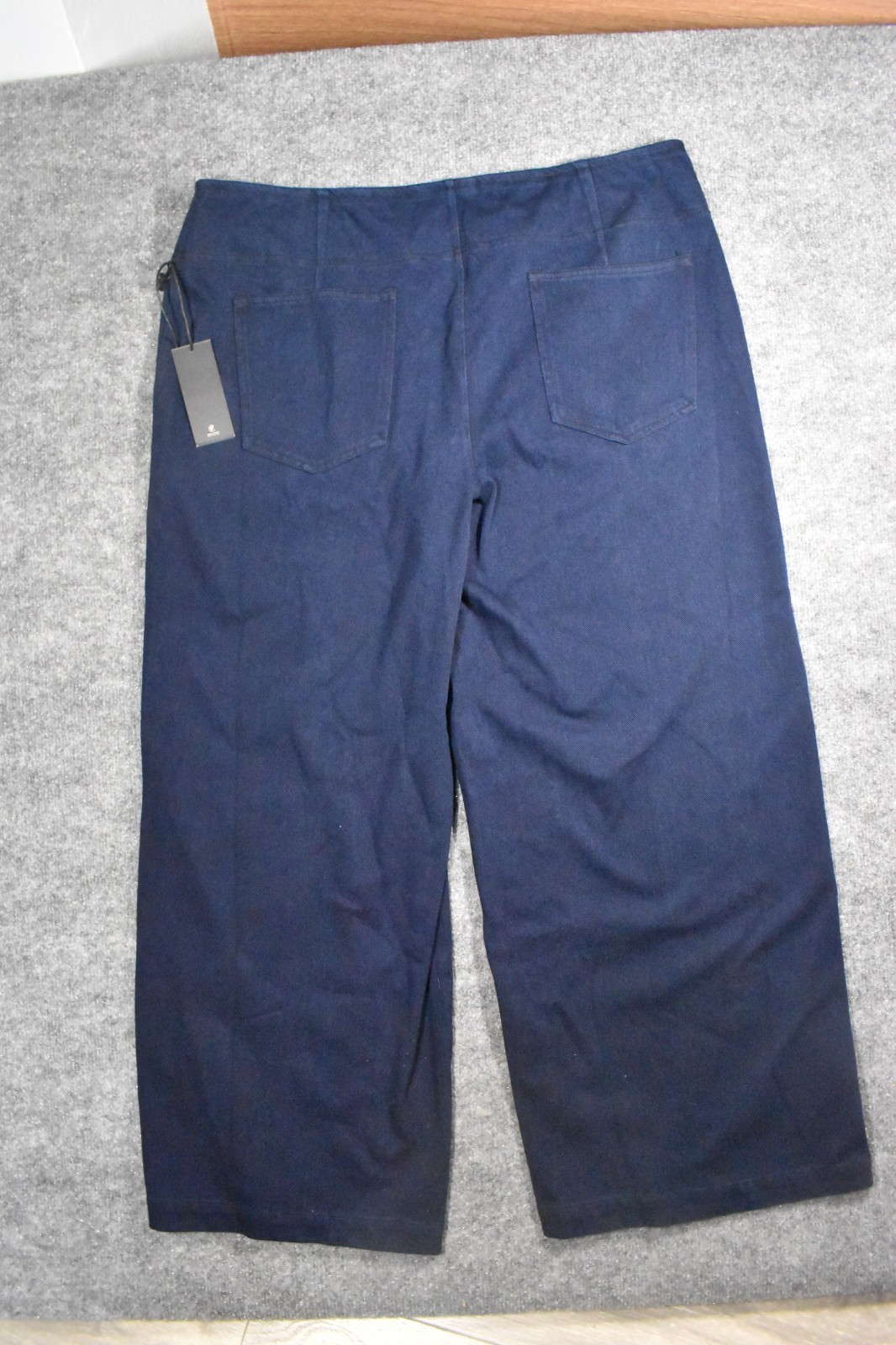 RM Studio x Rebecca Minkoff Petite Pull-On Knit Twill Wide Leg Pants