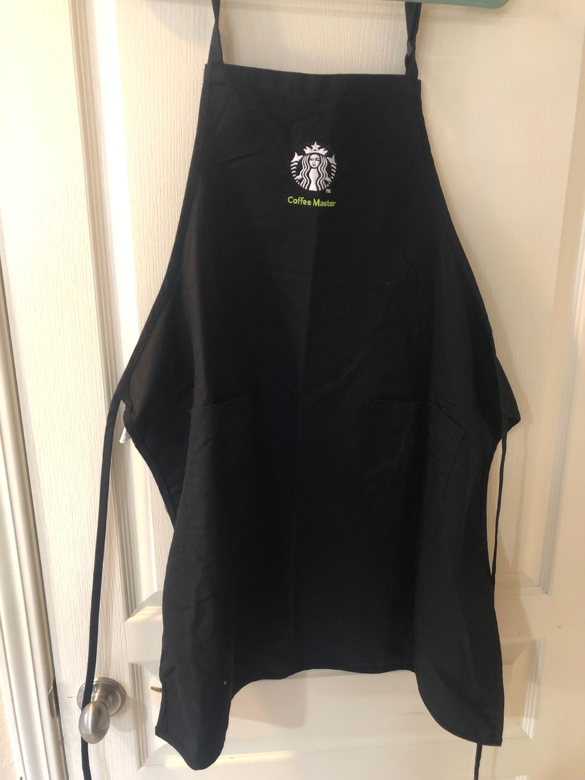 Starbucks Coffee Apron Barista Uniform Embroidered Logo-Blk, Red, American Flag
