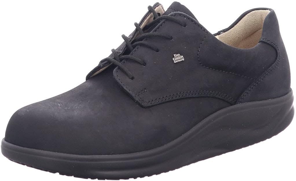 FINN COMFORT FINNAMIC PRETORIA SOFT LEATHER SHOES REMOVABLE INSOLE BLACK ROCKER