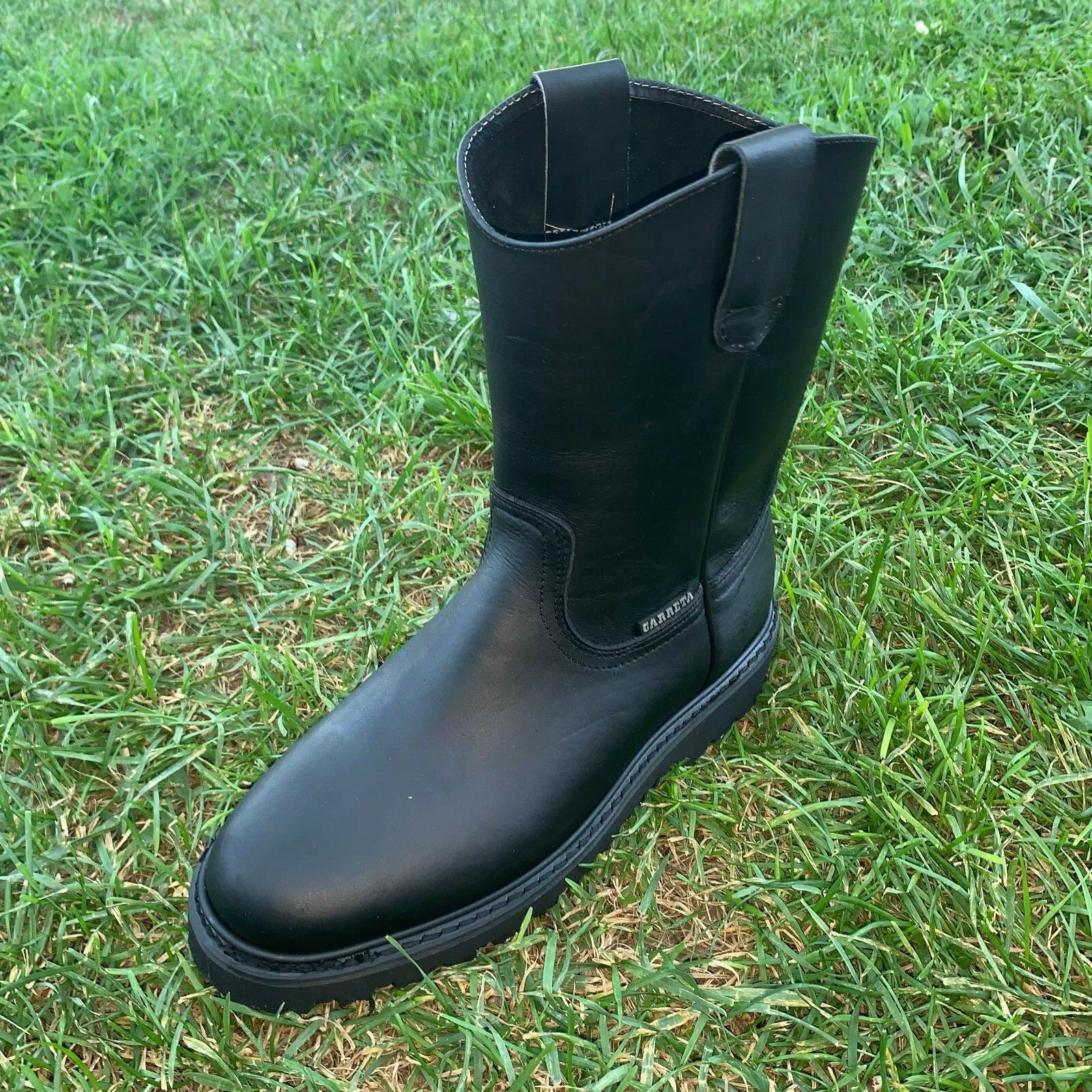 Bota Trabajo Mens Work Boots Pull On Leather Brown-Black oil water resistant 310