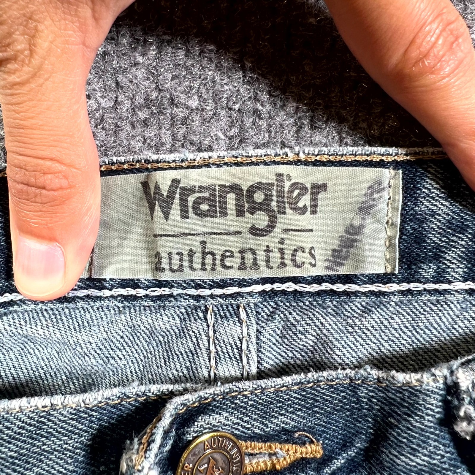 Wrangler Authentics Straight Jeans Men’s 32×30 Blue Cotton Denim Workwear Travel