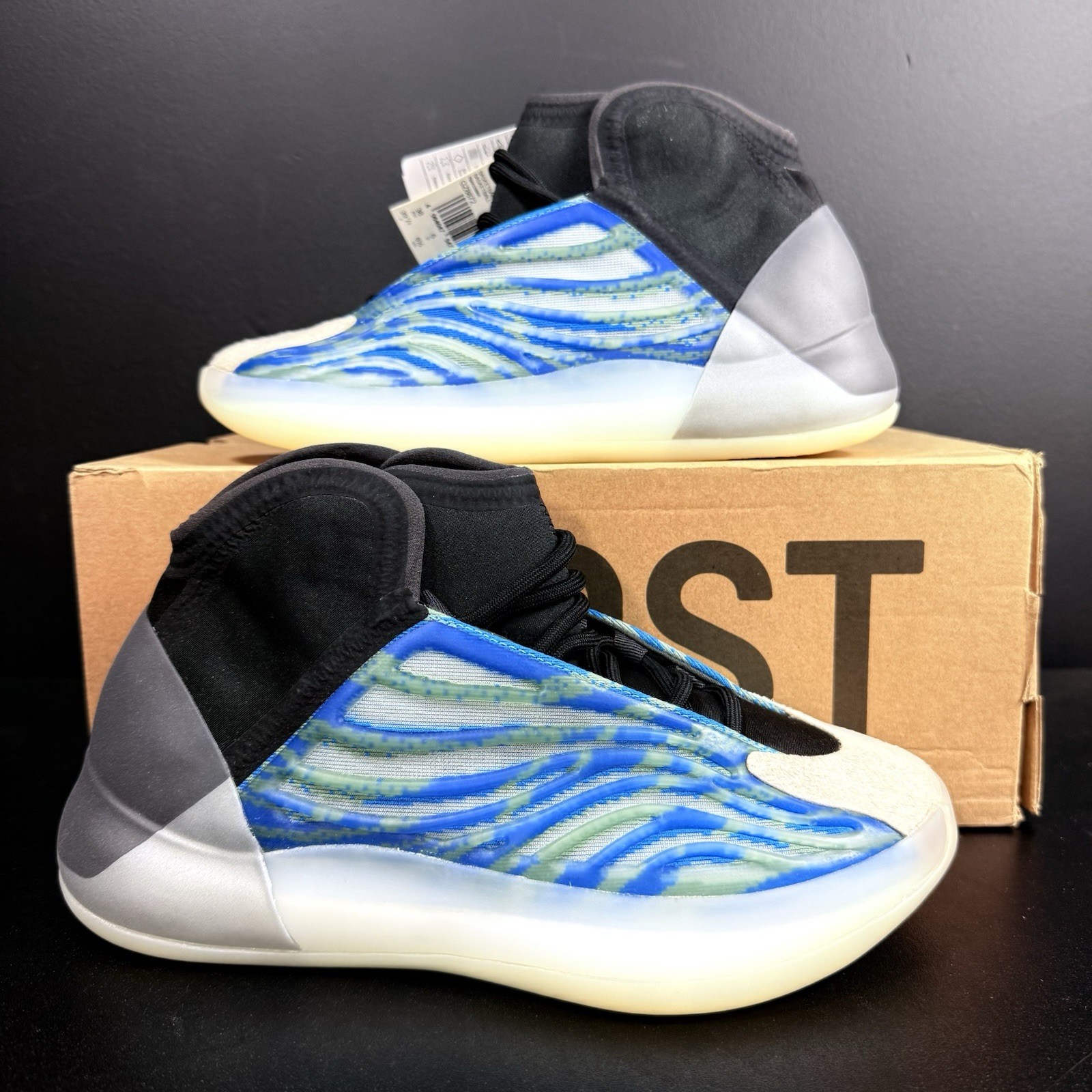 NEW! NIB Adidas Men’s Yeezy Qntm QUANTUM In Frozen Blue GZ8872 Size 6.5